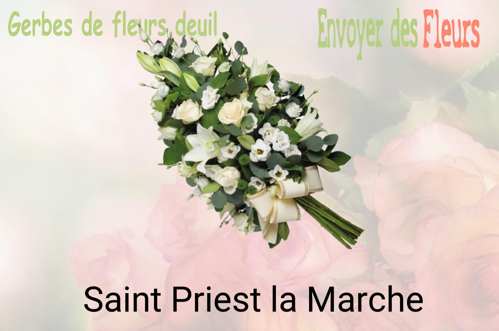 Gerbe de fleurs de deuil livrée à Saint-Priest-la-Marche